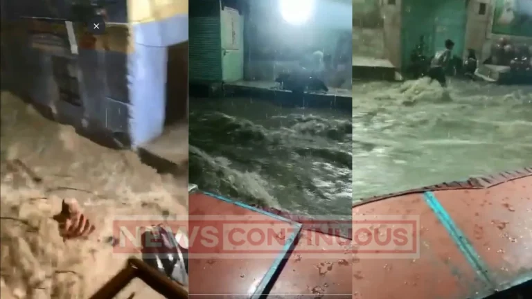 Rajasthan: Roads flooded due to heavy rain in Jodhpur, driver with scooty washed away, watch video.. Know how the weather will be today...