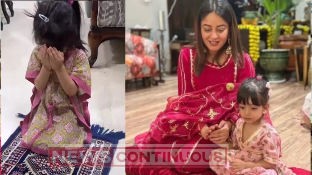 mahhi vij posted video daughter tara offering namaz