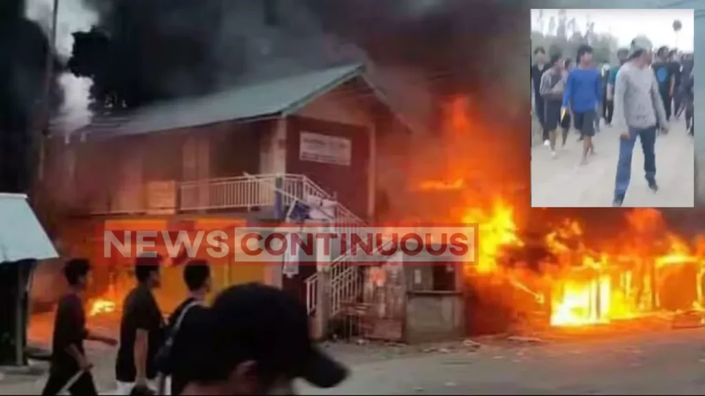 Manipur Violence: An angry mob set fire to the main accused's house