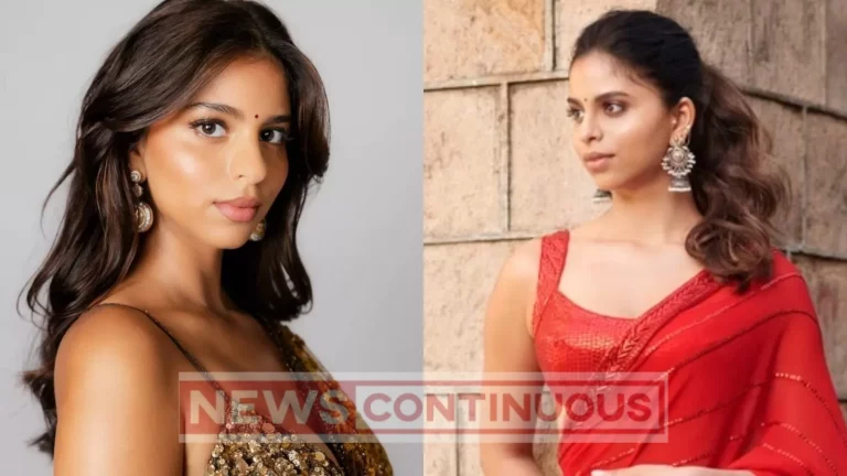 suhana khan latest traditional look in red saree red bindi and jhumka goes viral