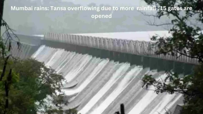 Mumbai rains: Tansa overflowing due to more rainfall , 15 gates are opened