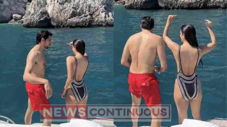 kiara advani looks hot in monokini with husband sidharth malhotra