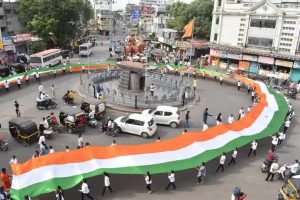 Solapur: Grand Tricolor Padayatra by Akhil Bharatiya Vidyarthi Parishad in Solapur