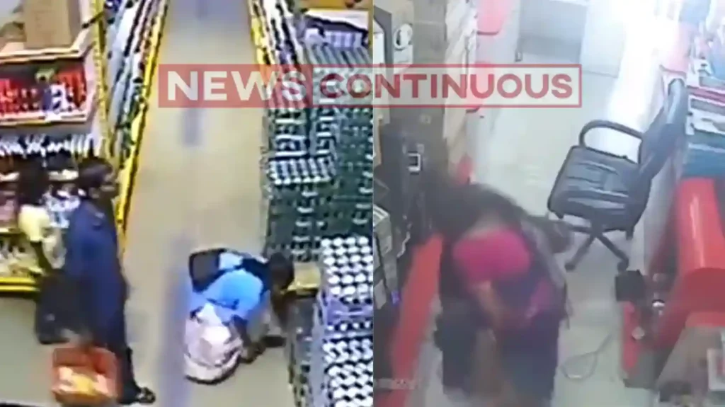 CCTV Footage : Women caught on camera shoplifting clothes under sarees