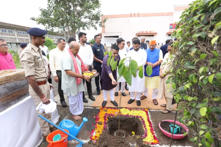 Surat : State Home Minister Shri Harsh Sanghvi inaugurating the 74th Surat District Forest Festival from Tajpore village of Bardoli taluka.