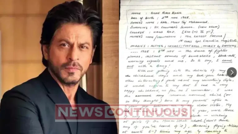 Shahrukh khan hand written letter about his life goes viral