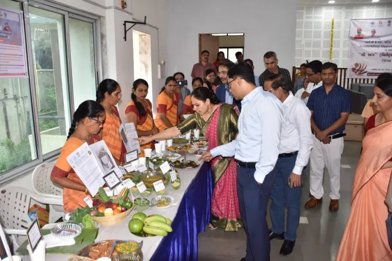 Surat: a district level sri anna millets dish competition was held at adajan