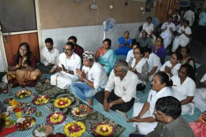 Bappa's Mahaarti and Katha was held at New Civil Hospital-Surat with ideal spirit of pan-religious equality