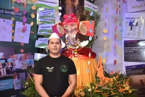 Ganeshotsav -Tree Ganesha installed in Surat by the Green Man of Gujarat 