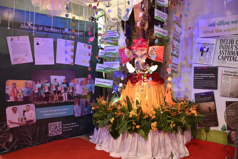 Ganeshotsav Tree Ganesha installed in Surat by the Green Man of Gujarat