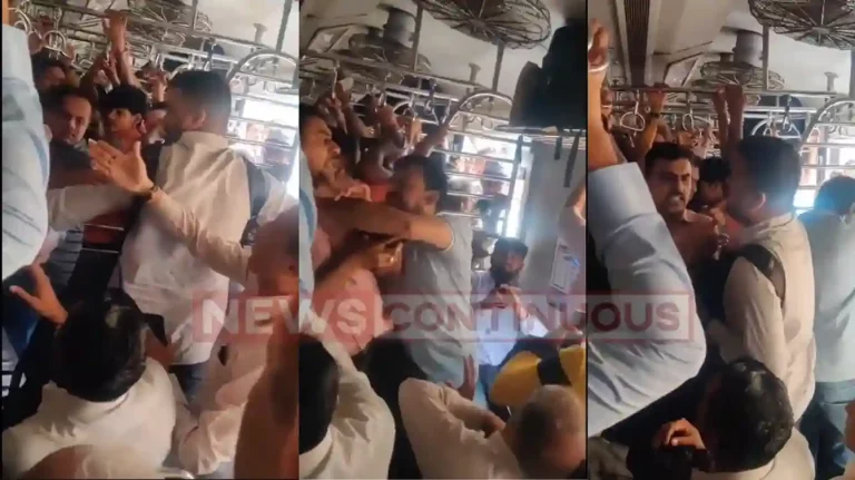 Mumbai Local Turns Chaotic After Two Men Get into Heated Brawl