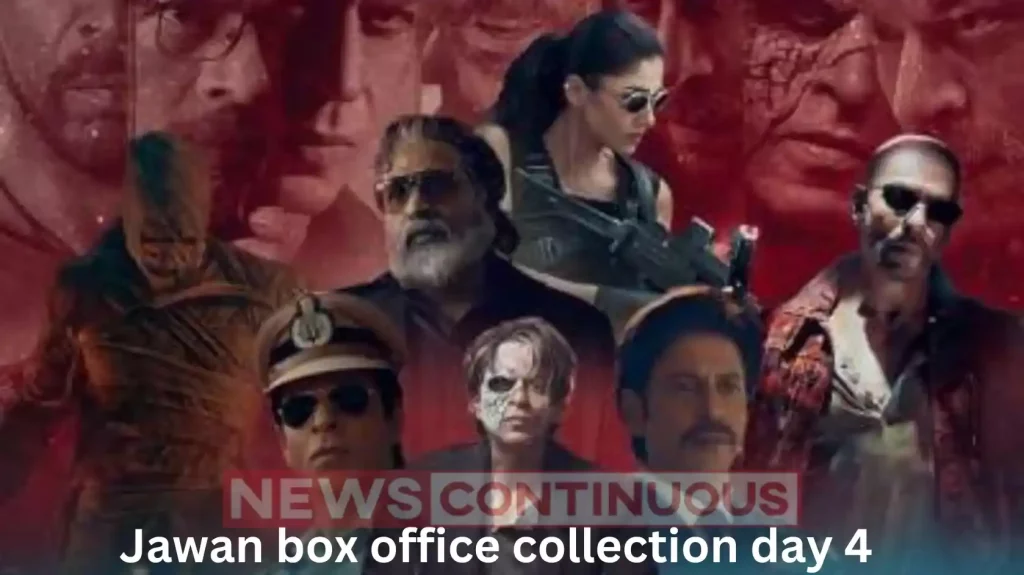 Jawan box office collection day 4 shahrukh khan earns highest on sunday