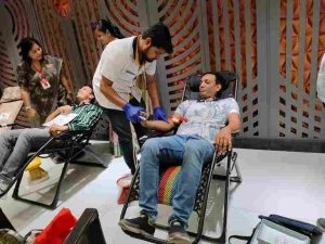 Voluntary blood donation of more than 1 lakh blood donors annually in various blood banks in Surat city