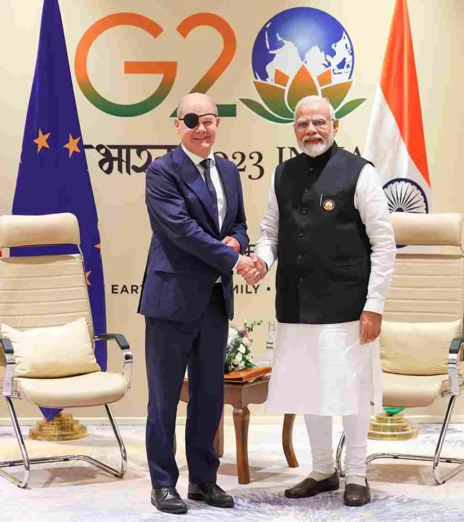 Meeting of Prime Minister Shri with the Chancellor of the Federal Republic of Germany