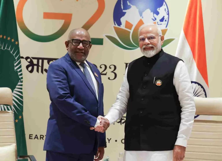 Meeting of Prime Minister Shri with the President of Comoros