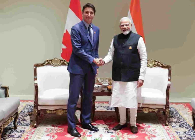 Meeting of Prime Minister Shri with Prime Minister of Canada