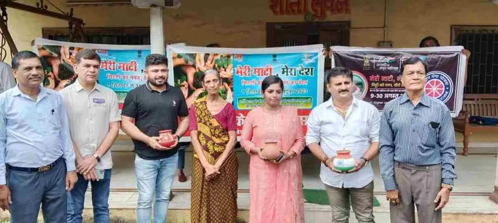 Kalash Yatra was organized by Nehru Yuva Kendra Silvasa under Meri Mati Mera Desh