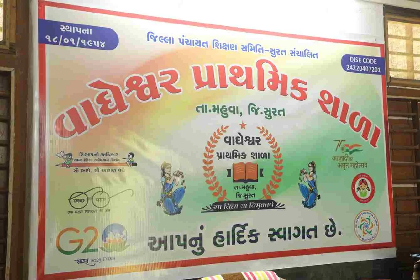 The headmaster of Mahuvani Wagheshwar Primary School, Milanbhai Patel, shines a new light on the knowledge of education Gangotri.