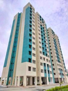 Finance Minister Kanubhai Desai inaugurating 1060 EWS flats and computerized draw of 1498 flats under 'PM Awas Yojana