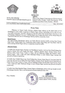 Mumbai : Chheda Nagar subway to be demolished, traffic police issues notification for motorists