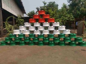  Surat Municipal Corporation's 'Best from Waste' initiative Pyramid sculpture and tree trunks made from waste wheel of BRTS bus
