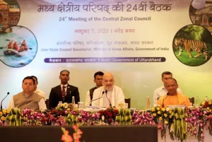 Union Home Minister and Cooperation Minister Shri Amit Shah chaired the 24th meeting of Central Zonal Council at Narendra Nagar, Uttarakhand today