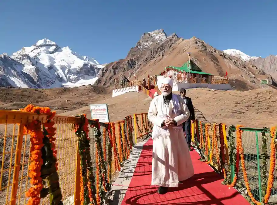 PM Modi Adi Kailash : In Pics, PM Modi, In Traditional Outfit, Meditates Near Adi Kailash