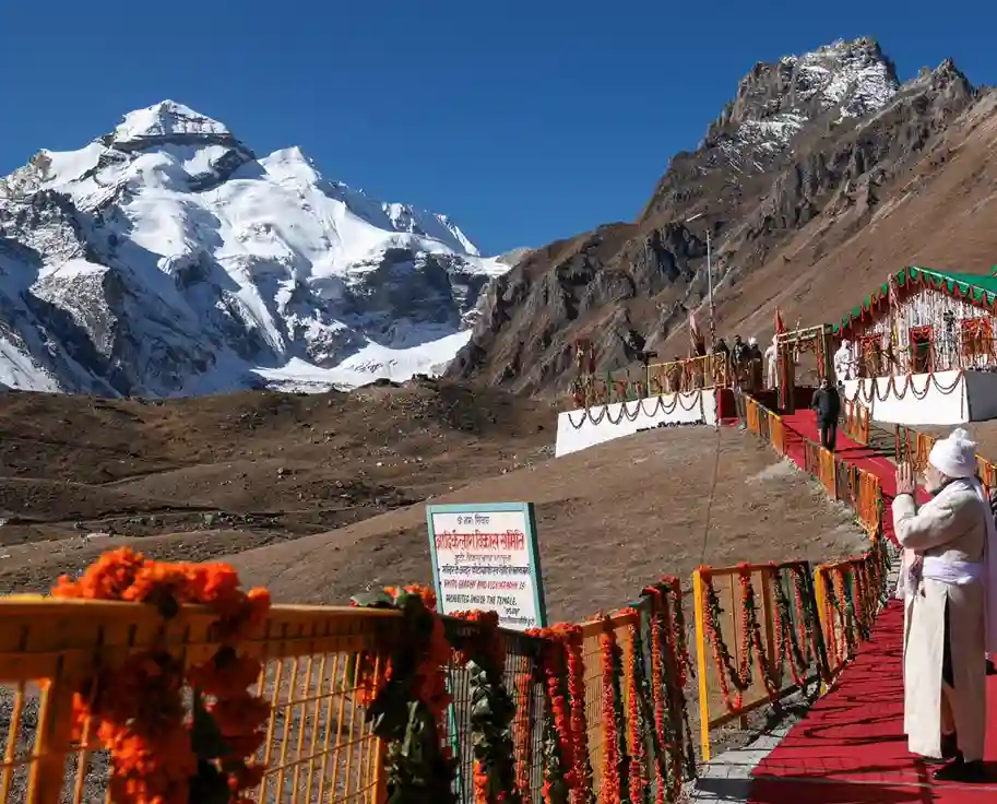 PM Modi Adi Kailash : In Pics, PM Modi, In Traditional Outfit, Meditates Near Adi Kailash