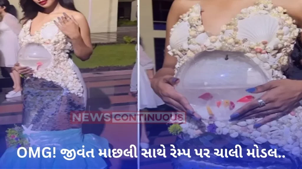 Woman wearing live fish in a dress slammed by netizens