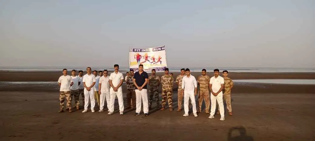 Fit India Run 4.0 organized by CISF at Suvali Beach