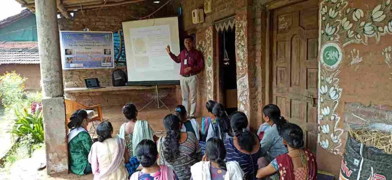 In Badtal village of Mandvi taluka tribal women were trained in mushroom cultivation...