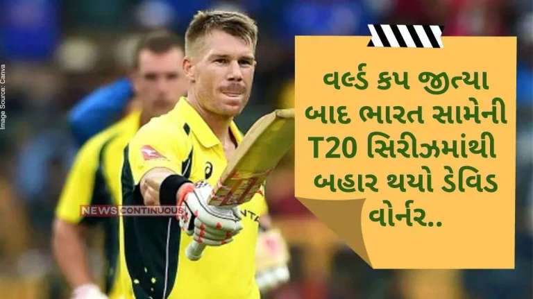 IND vs AUS David Warner out of the T20 series against India after winning the World Cup.. This is the reason