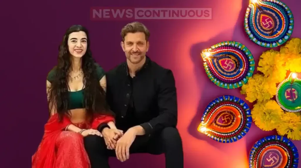 hrithik roshan girlfriend saba azad celebrate diwali with actor family
