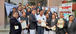 Free distribution of 1500 neck safety belts by RTO-Surat to protect motorists from kite string under National Safety Month