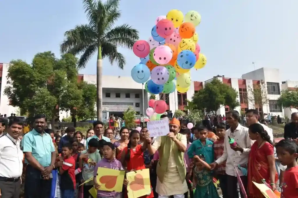 Kite Festival Kite festival for children with disabilities organized Kachhal village of Mahuva