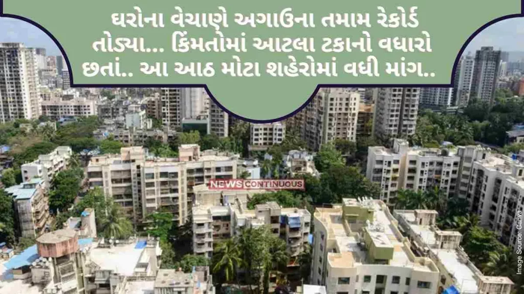 Knight Frank India Report Home sales break all previous records...Despite price hike this much..Demand rises in these eight major cities