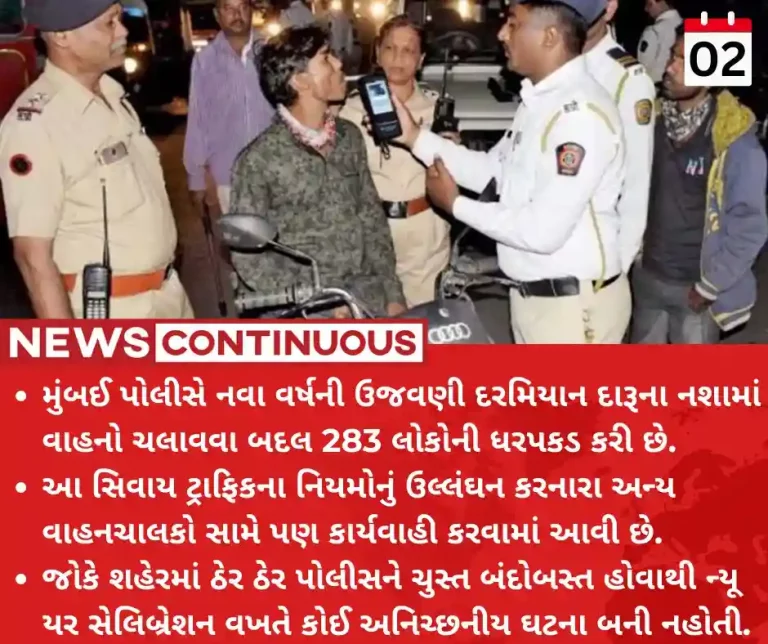 Mumbai Police Mumbai Police Books 283 People Over Drink And Drive Cases During New Year Celebrations