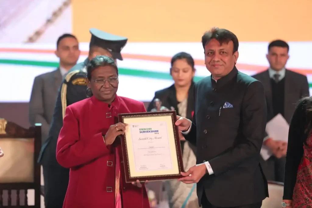Surat awarded as cleanest city of India in Swachh Survekshan 2023