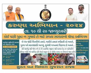 Sympathy for birds means karuna campaign, the campaign will run in Surat city-district till this date 