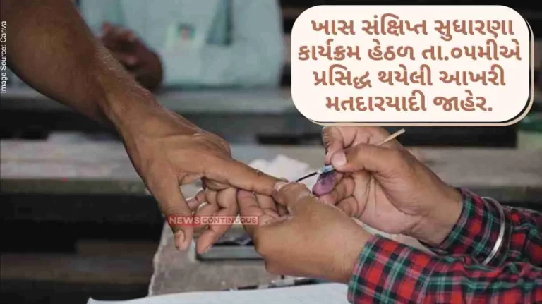 The final electoral roll published on 05th under the special summary reform program was released.