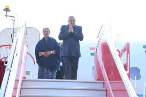 Vice President of India Jagdeep Dhankhar on visit to Gujarat, Chief Minister Bhupendra Patel welcomed