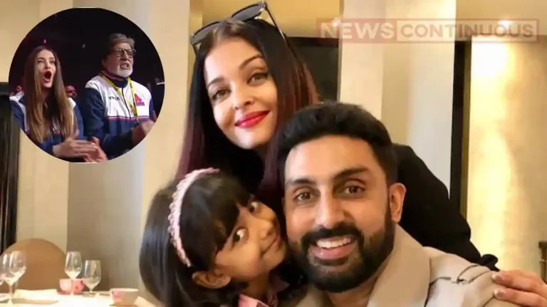 aishwarya bachchan along with aaradhya and amitabh bachchan turn cheerleaders for abhishek bachchan kabaddi team