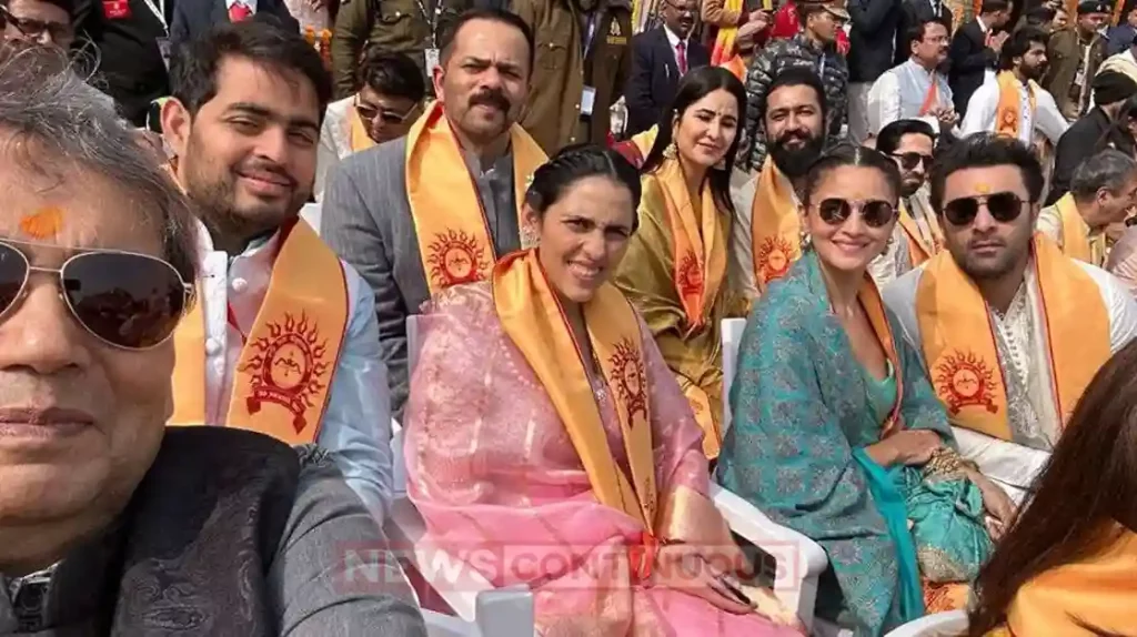 during ram mandir pran pratishtha program ranbir kapoor took selfie and get trolled