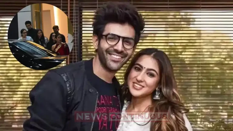 kartik aaryan hug to sara ali khan after her flying kiss