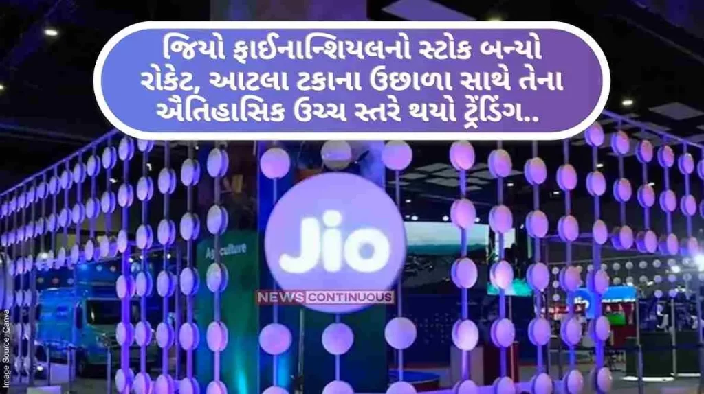 Jio Financial Stock Jio Financial's stock has rocketed, trending at historic highs with such a percent jump