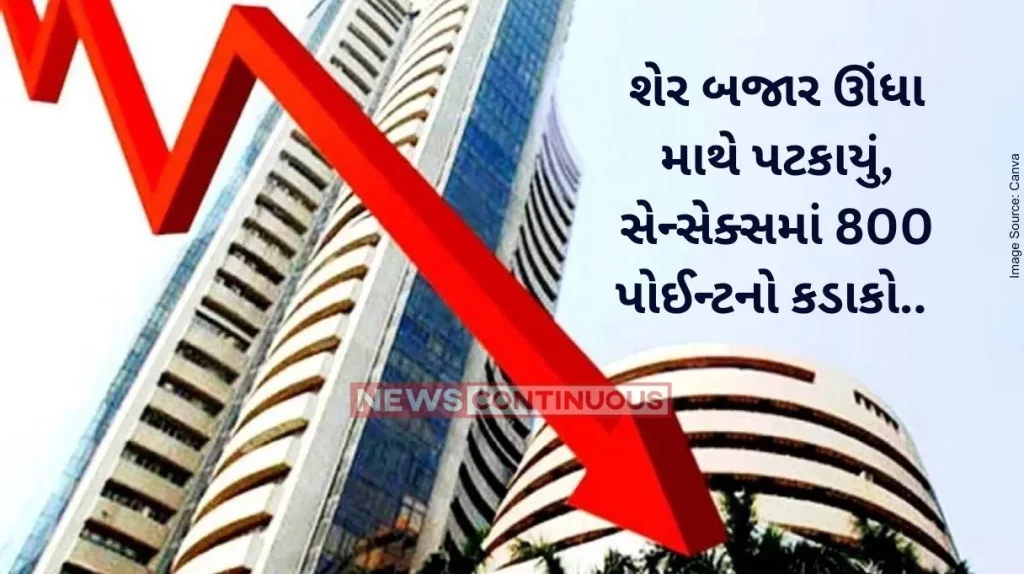 Share Market crash Sensex plunges 800 points, smallcaps bleed most