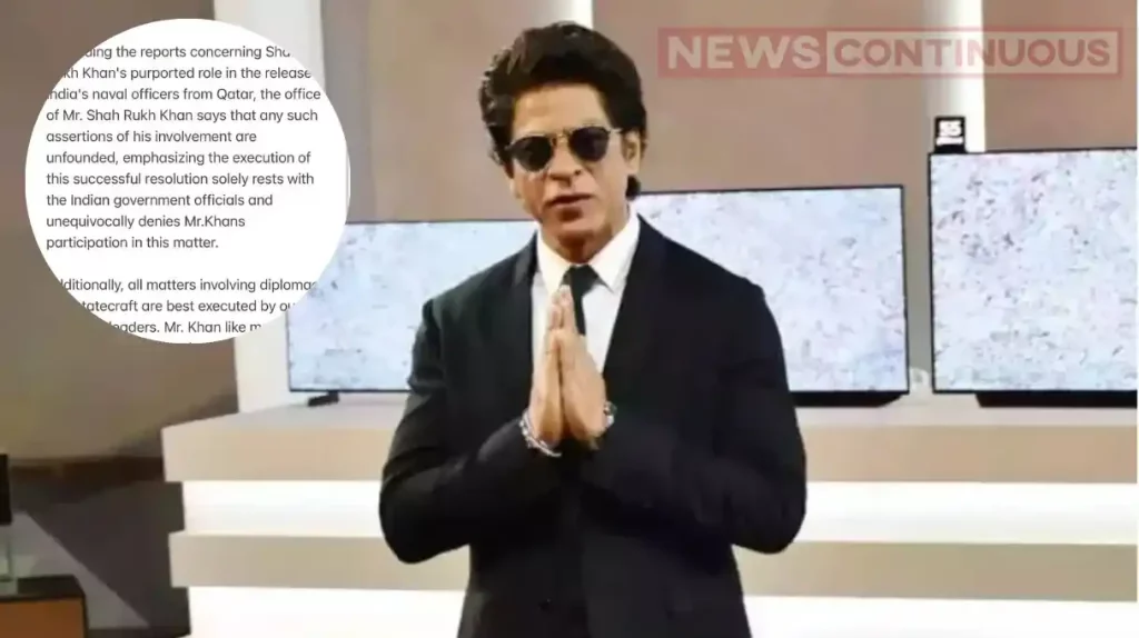 shahrukh khan denies his role in release of navy officers from qatar jail