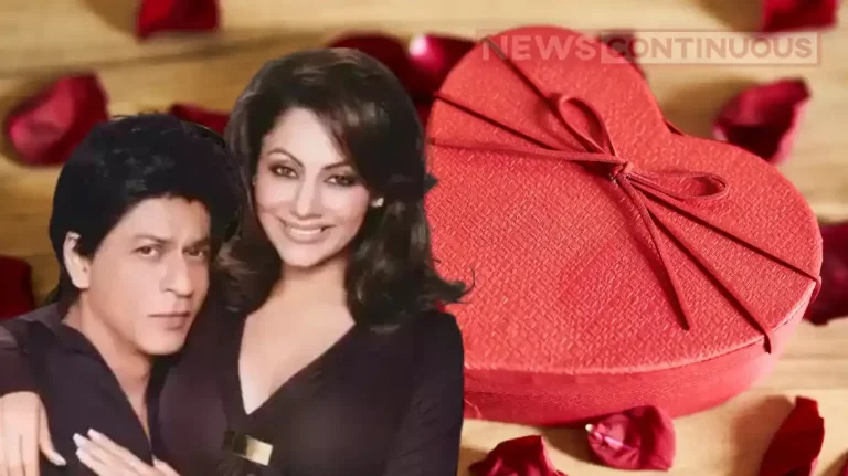 shahurkh khan revealed that he gave pink plastic earring to gauri as a valentine gift