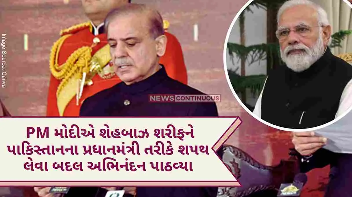 Prime Minister Narendra Modi congratulated Shehbaz Sharif on taking oath as PM of Pakistan..