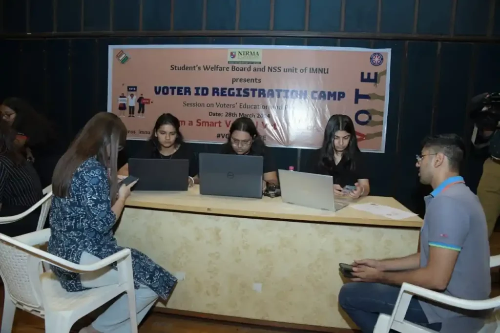 The youth of Nirma University, who became first-time voters, took the oath of correct voting